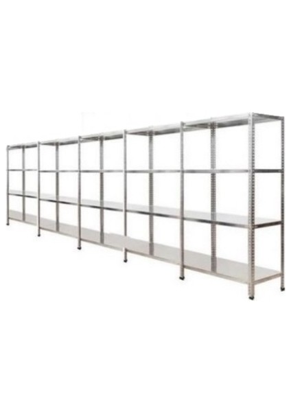 4 Katlı 5 Li Bitişik Çelik Galvaniz Arşiv Depo Kiler Rafı DX51 Kalite