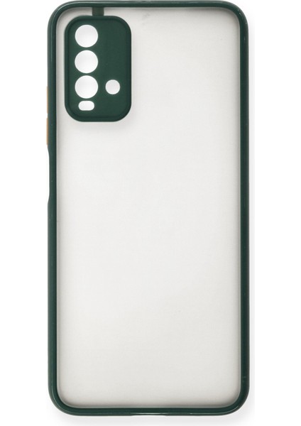 Denza Case Xiaomi Redmi 9t Kılıf Kenarları Renkli Mat Kapak - Yeşil