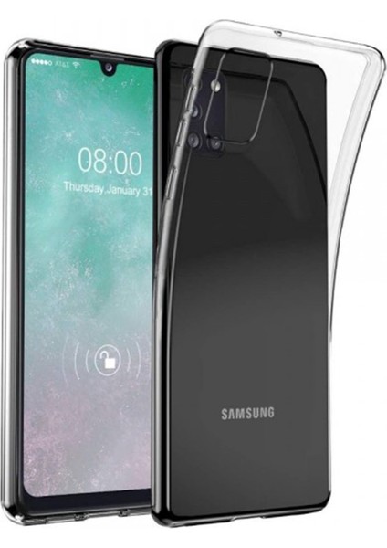 Samsung Galaxy A31 Kılıf Şeffaf Silikon Kapak - Şeffaf