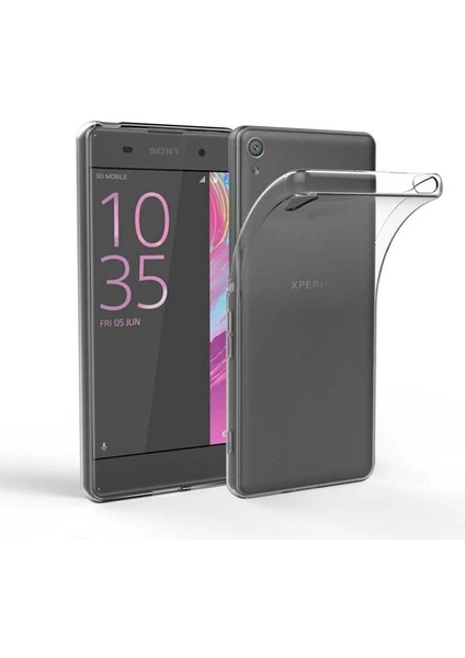 Hitit Cep Sony Xperia x Kılıf Zore Süper Silikon Kapak-Renksiz