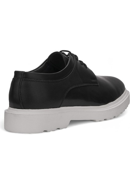 Nstil Erkek Günlük Casual Ayakkabı Damat Bağcıklı Beyaz Tabanlı Benek Detaylı Klasik Kundura K-384 modelleri