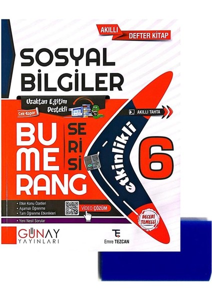 6. Sınıf Bumerang Sosyal Bilgiler Defter Kitap – Silgi