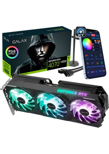 GALAX GeForce RTX 4070 Ti SUPER EX Gamer 1-Click OC V2 16GB GDDR6X 256 Bit DLSS 3 Ekran Kartı (47UZM6MD7JDL)