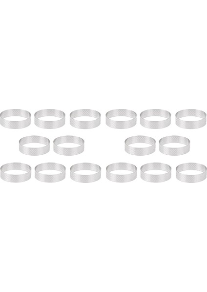 16 Adet 8 cm Paslanmaz Çelik Tartlet Fransız Tatlı Mousse Meyve (Yurt Dışından)