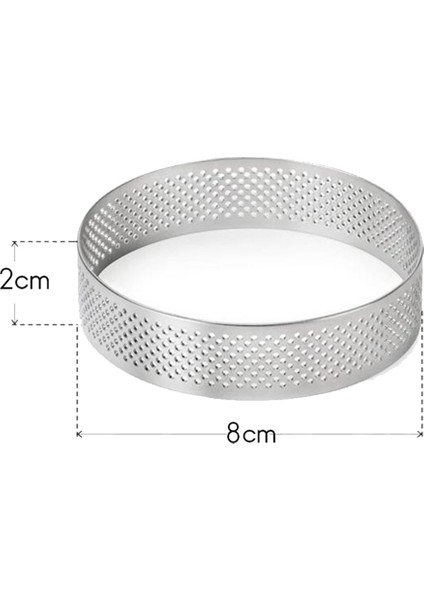 16 Adet 8 cm Paslanmaz Çelik Tartlet Fransız Tatlı Mousse Meyve (Yurt Dışından)