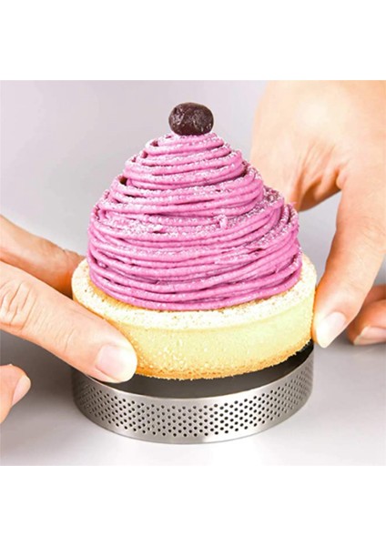 24 Adet Paslanmaz Çelik Tart Halkası, Isıya Dayanıklı Delikli Kek Mus Halkası Yuvarlak Çift Haddelenmiş Tart Halkası Metal Kalıp 10 cm (Yurt Dışından) modelleri