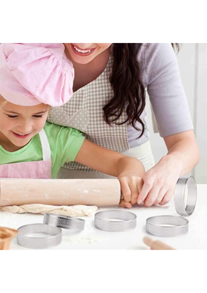 24 Adet Paslanmaz Çelik Tart Halkası, Isıya Dayanıklı Delikli Kek Mus Halkası Yuvarlak Çift Haddelenmiş Tart Halkası Metal Kalıp 10 cm (Yurt Dışından) fırsatları