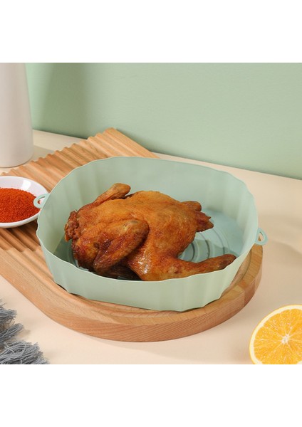 8 Adet Hava Fritöz Izgara Aksesuarları Yeniden Kullanılabilir Pişirme Ay Yeşil (Yurt Dışından)