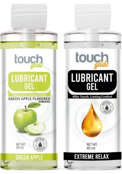 Glide Green Apple 40 Ml + Silky Touch Water-Based 40 Ml Kayganlaştırıcı Jel Seti – , Gizli Paketleme