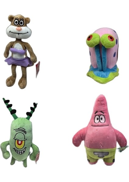 25 cm Patrick Yıldız Sandy Gary Salyangoz Squidward Tentacle Eugene Bay Krabs Peluş Hayvan Çocuk Bebek Oyuncak (Yurt Dışından)