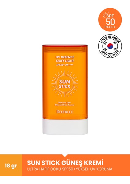 Stick Güneş Kremi Ultra Hafif Doku SPF50+PA++++ Yüksek UV Koruma 18 gr