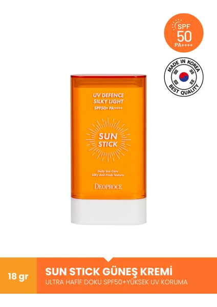 DEOPROCE Stick Güneş Kremi Ultra Hafif Doku SPF50+PA++++ Yüksek UV Koruma 18 gr