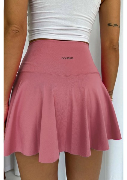 Ömba Spor Yüksek Bel Volanlı Şortlu Spor Etek Deniz Şortu Skirt With Shorts