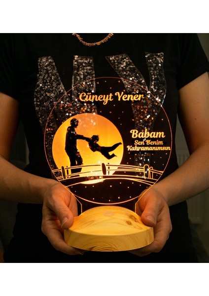Babaya Hediye, Canım Babam Kişiye Özel Babalar Günü Hediyesi LED Lamba fiyatları
