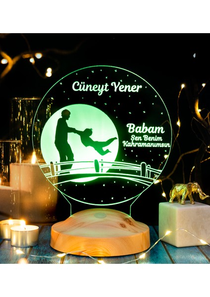 Babaya Hediye, Canım Babam Kişiye Özel Babalar Günü Hediyesi LED Lamba modelleri