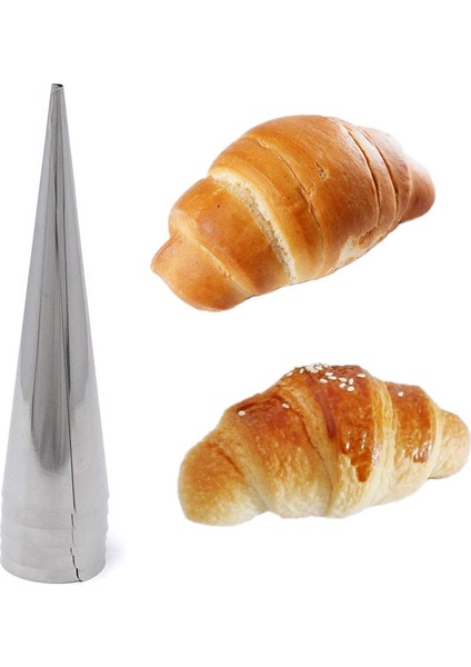24 Adet Paslanmaz Çelik Pasta Kreması Boynuz Konik Tüp Koni Pasta Rulo Boynuz Kalıp Mutfak Pişirme Bobini Aracı (Yurt Dışından)
