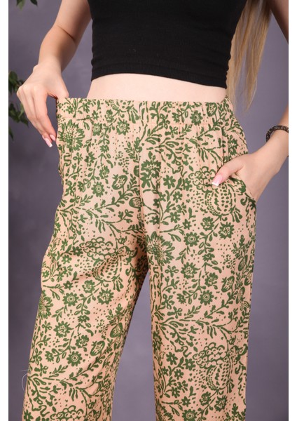 Desenli Geniş Paça Pantolon fiyatları