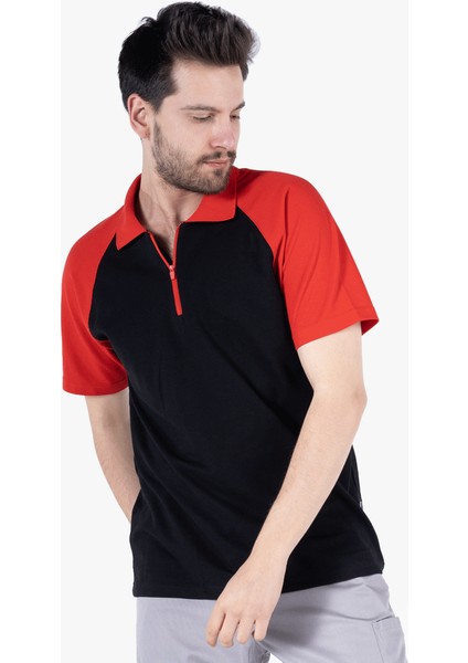 Polo Yaka Fermuarlı T-Shirt