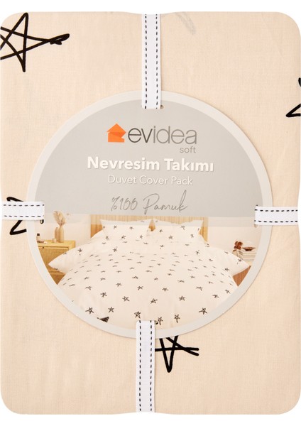 Soft Celje Tek Kişilik Nevresim Takımı - Beyaz / Antrasit