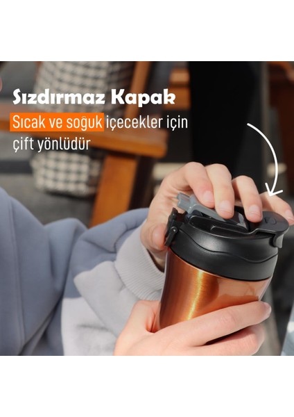 Any Morning SI232021 Iki Ağızlı Termos Mug Bakır 400 ml