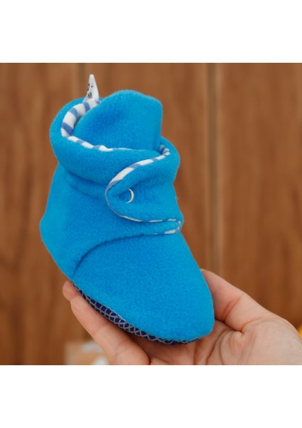 Polar Bebek Pandufu, Kaydırmaz Taban, Organik Pamuk Astarlı, İlk Adım Ev Patiği, Açık Mavi fırsatları