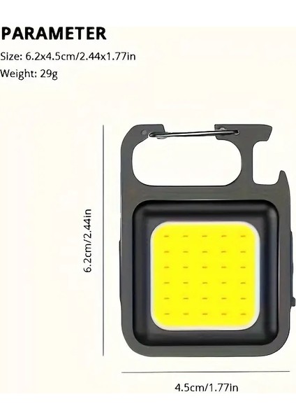 Mini Kamp Feneri Çok Amaçlı 500 Lümen USB Şarj