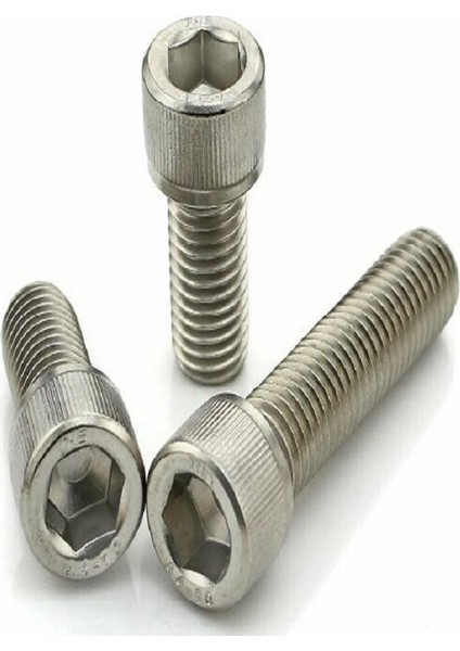 M5X10MM Imbus Civata - Beyaz - DİN933 - 100 Adet