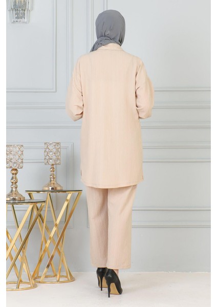 Cebi Taş Detaylı Takım Bej 19210 fırsatları