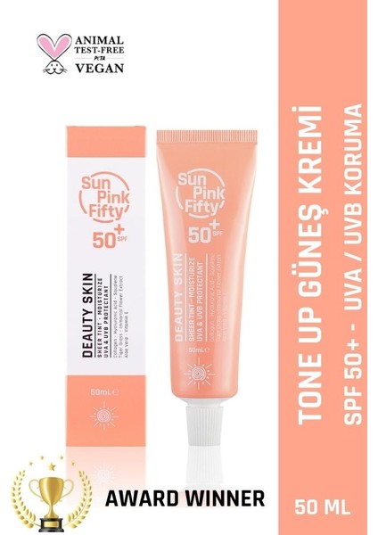 Deauty Skin Sunpinkfifty 50 Spf Güneş Kremi - UVA UVB Koruma