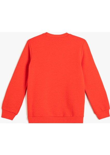 Sweatshirt Atatürk Imzalı Baskı Detaylı Uzun Kollu Bisiklet Yaka