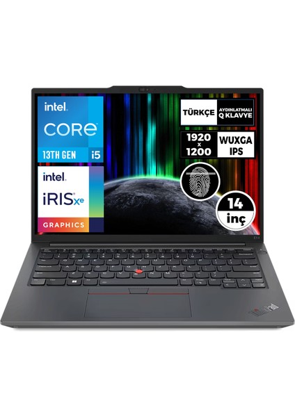 Thinkpad E14 Gen 5 I5-1335U 16GB 1TB+256GB SSD 14" Wuxga Windows 11 Pro Taşınabilir Bilgisayar 21JK0003TX 027