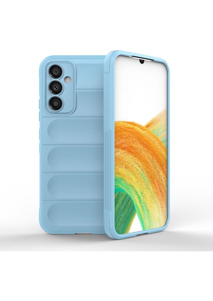 Samsung Galaxy A24 Kılıf Arkası Bombeli Silikon Kapak - Sky Blue