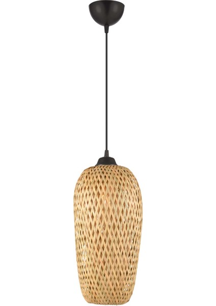 Pedri Tekli Rattan Modern Tasarım Sarkıt Avize