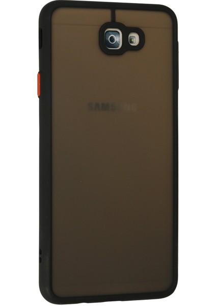 Samsung Galaxy J7 Prime Kılıf Kenarları Renkli Mat Kapak - Siyah