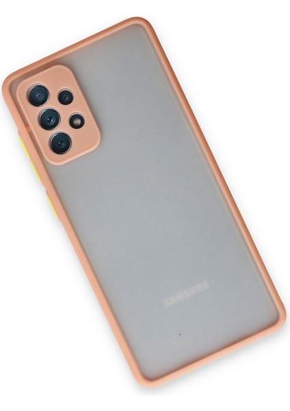 Denza Case Samsung Galaxy A52 Kılıf Kenarları Renkli Mat Kapak - Pembe