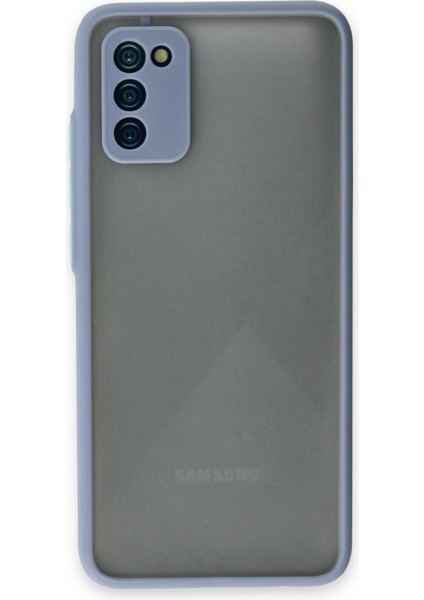 Samsung Galaxy A02S Kılıf Kenarları Renkli Mat Kapak - Gri