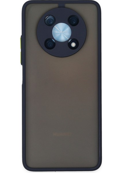 Huawei Nova Y90 Kılıf Kenarları Renkli Mat Kapak - Lacivert