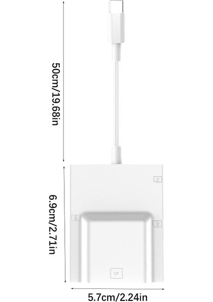 MT81 Mac ve Otg Telefon Uyumlu Type-C Cf Kamera Hafıza Kart Okuyucusu 5gbps Veri Aktarımı