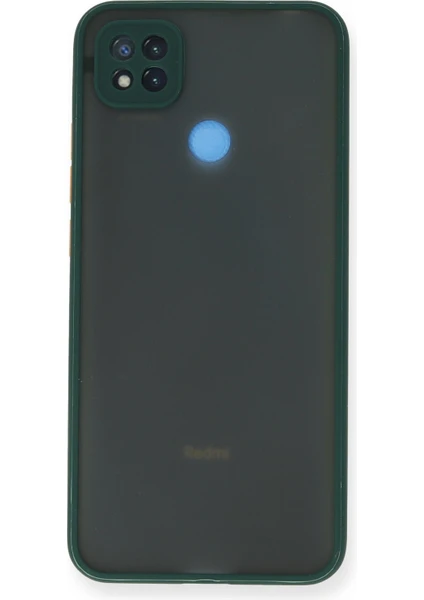 Denza Case Xiaomi Redmi 9c Kılıf Kenarları Renkli Mat Kapak - Yeşil