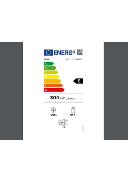 Alk 471 Xıe E Enerji Sınıfı 490 L Alttan Donduruculu No-Frost Buzdolabı Inox