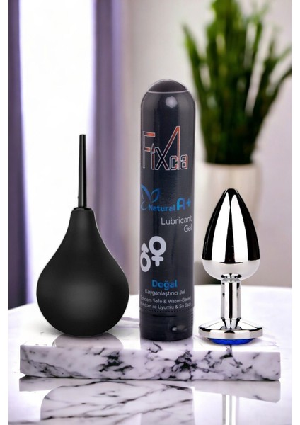 Premium Set: A Plus Jel 125 ml & Plug & Anüs Temizleyici Vakum Pompası
