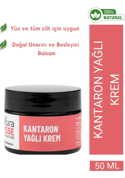 NaturaMisse Doğal Kantaron Yağlı Krem 50 Ml Yenileyici Onarıcı Vücut Bakım Kremi