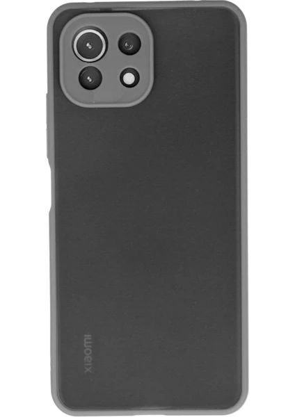 Denza Case Xiaomi Mi 11 Lite Kılıf Kenarları Renkli Mat Kapak - Gri