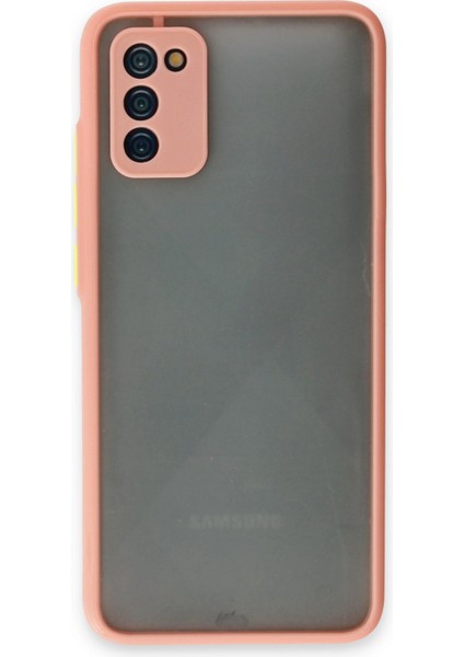 Samsung Galaxy A02S Kılıf Kenarları Renkli Mat Kapak - Pembe