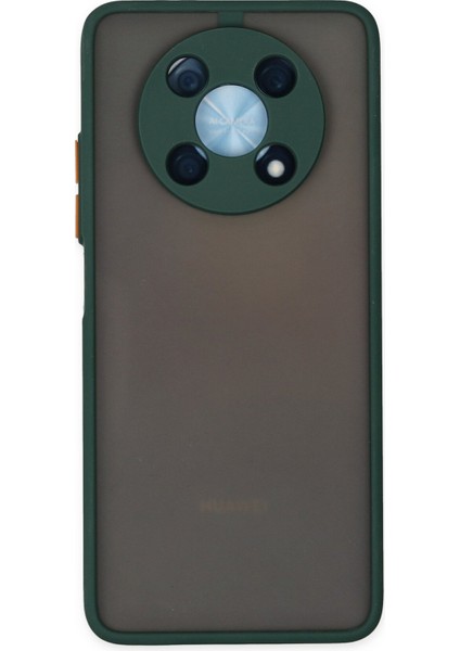 Huawei Nova Y90 Kılıf Kenarları Renkli Mat Kapak - Yeşil