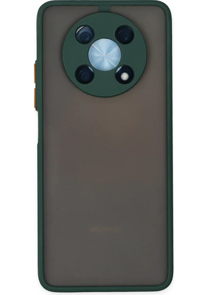 Denza Case Huawei Nova Y90 Kılıf Kenarları Renkli Mat Kapak - Yeşil