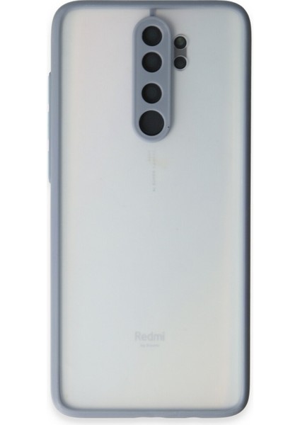 Xiaomi Redmi Note 8 Pro Kılıf Kenarları Renkli Mat Kapak - Gri