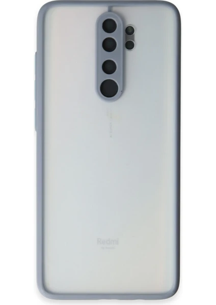 Denza Case Xiaomi Redmi Note 8 Pro Kılıf Kenarları Renkli Mat Kapak - Gri