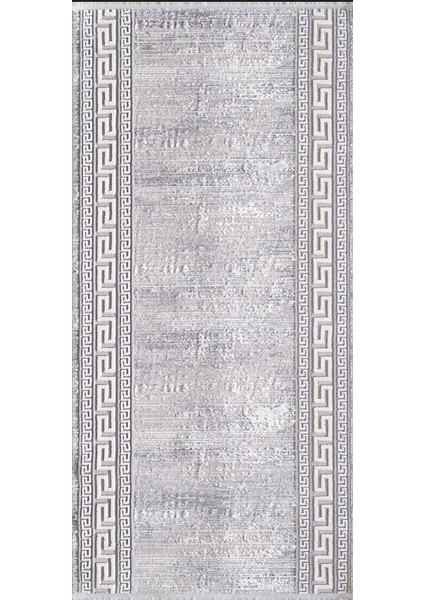 Samoa 06433A Krem Gri Çizgi Desenli Halı
