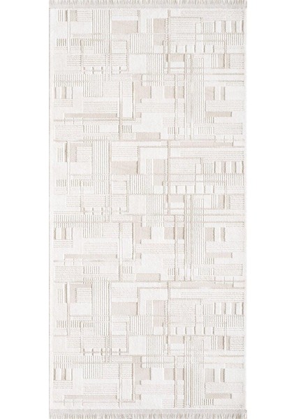 Samoa 02378B Krem Bej Çizgi Desenli Halı